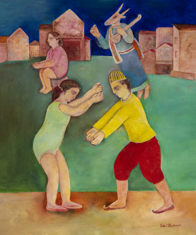 Children Playing in a Village
