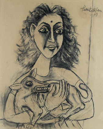 Woman with her pet