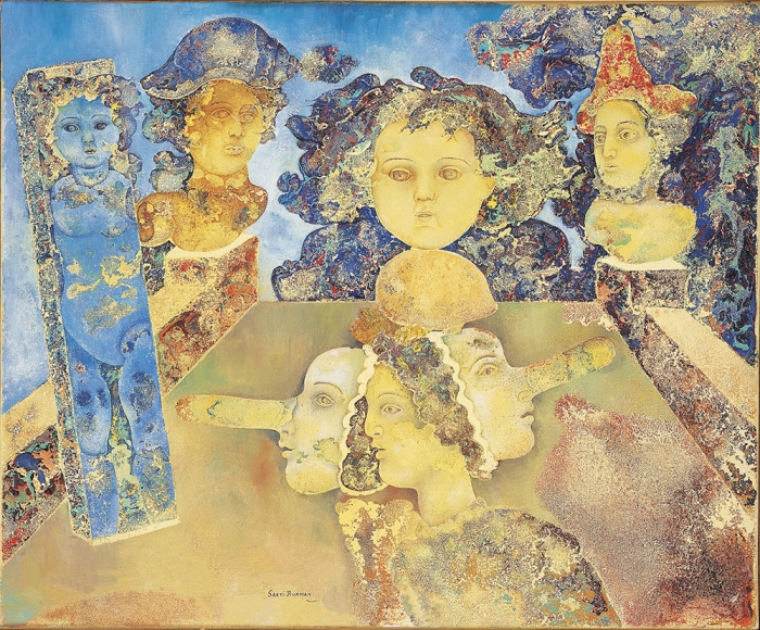Man and Two Masks