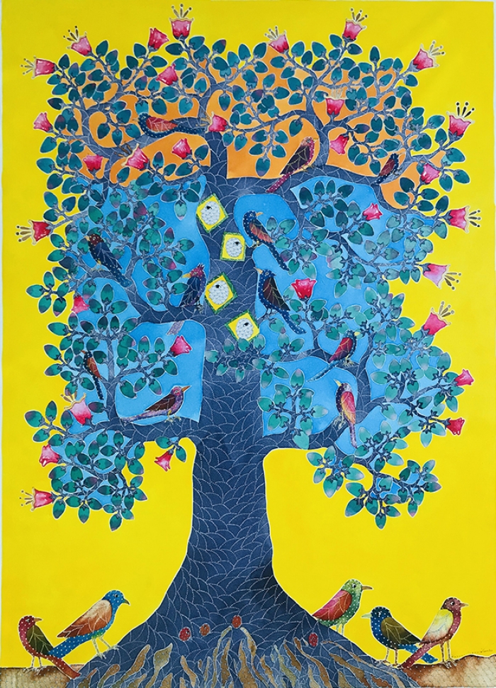 Silk Cotton Tree and Woodpecker 