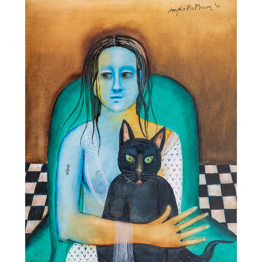 Woman with Cat