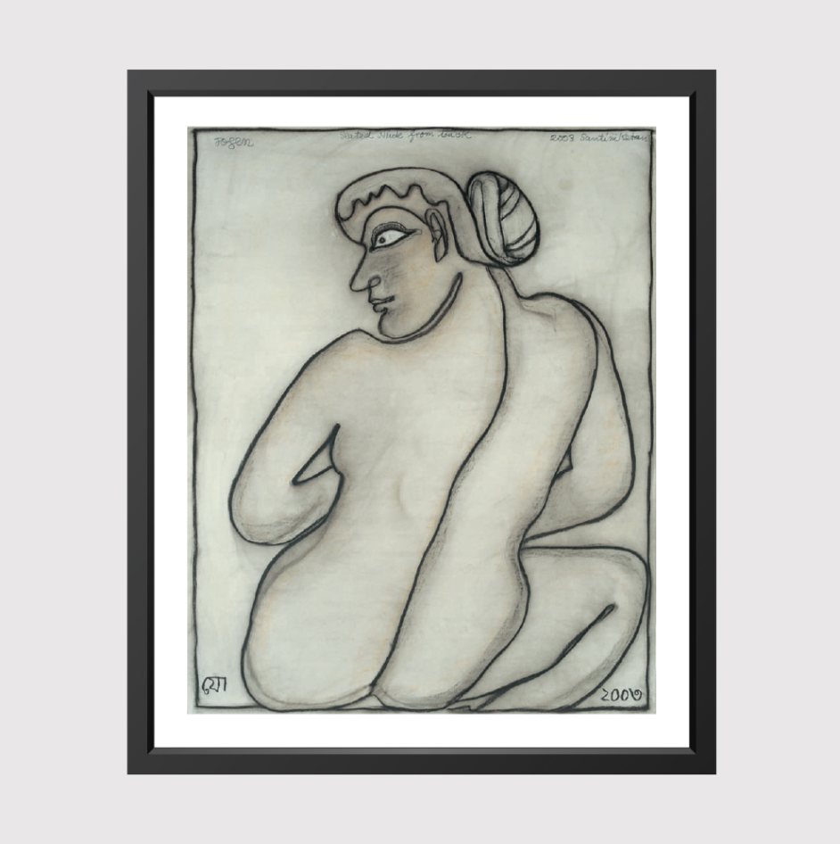 Seated Nude From The Back 