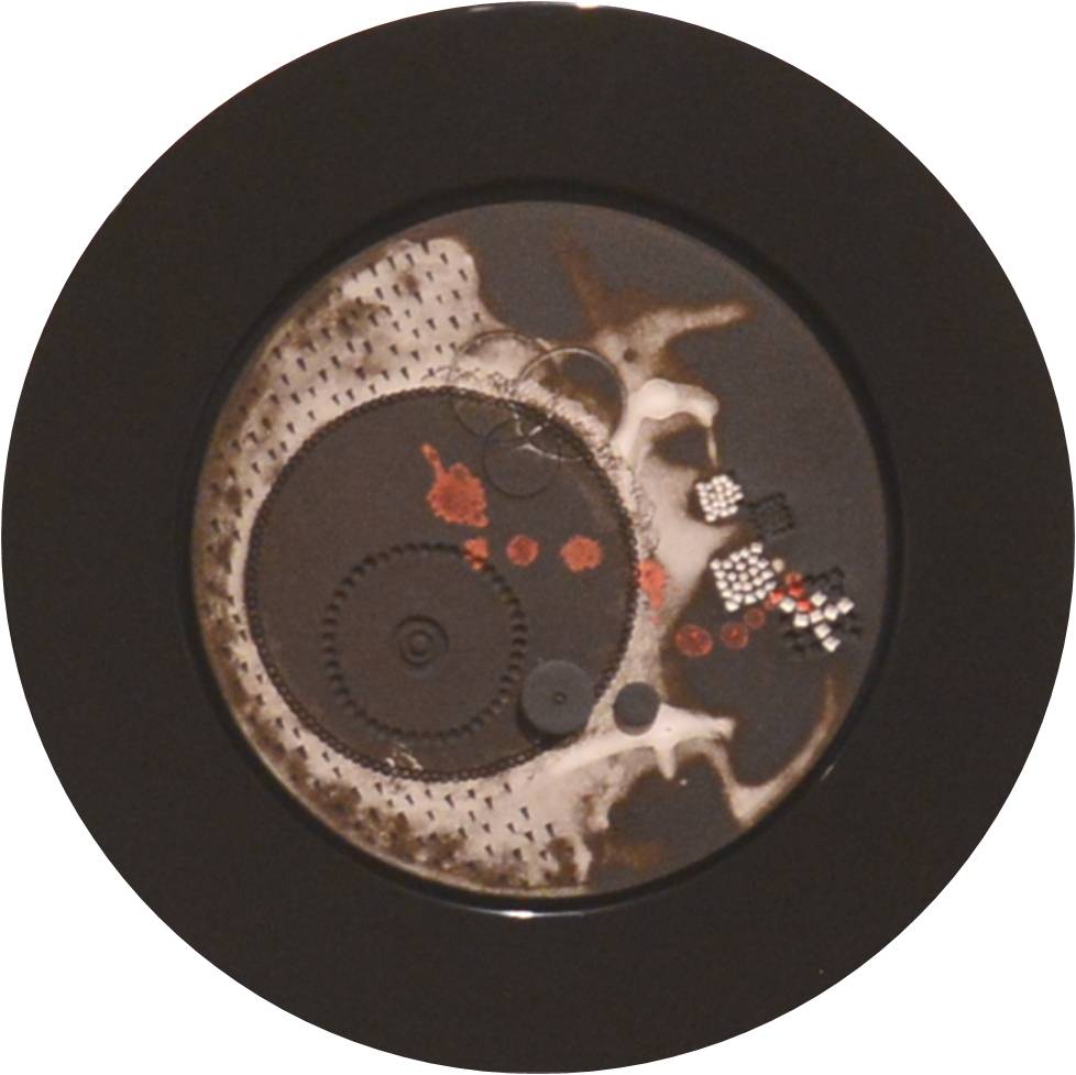 Circle with Many centers and no Circumference, Framed Disc Black 5