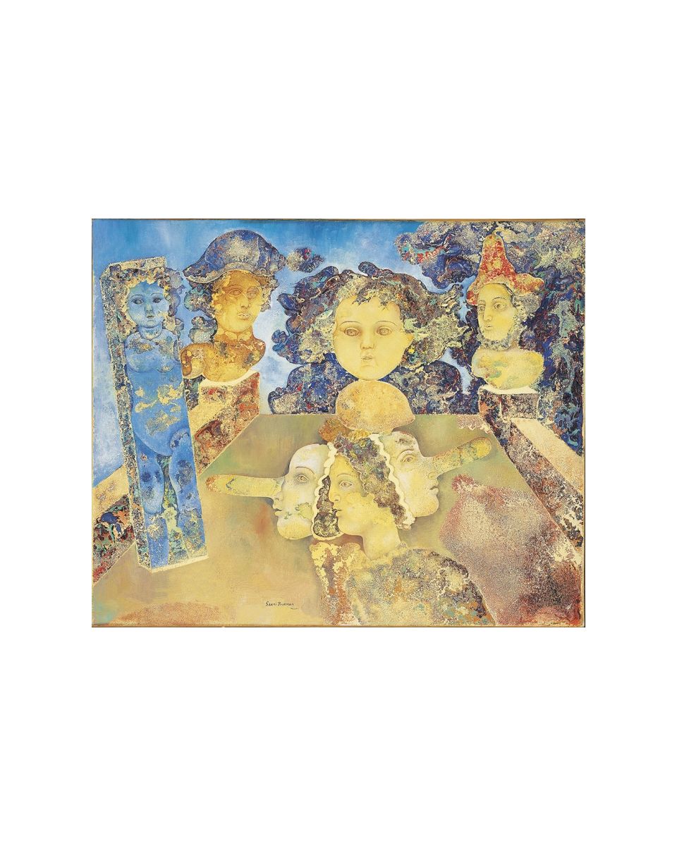 Man and Two Masks