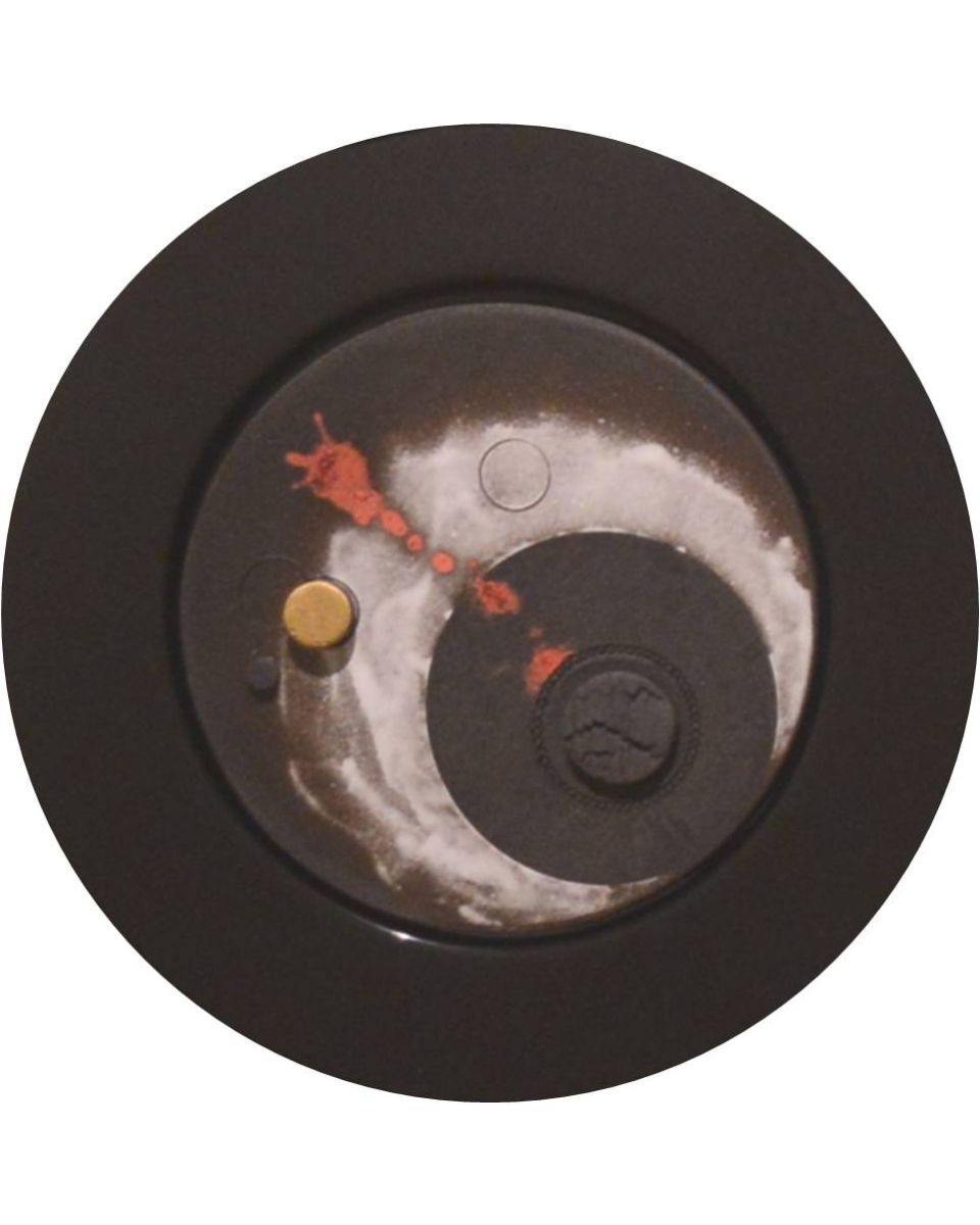 Circle with Many centers and no Circumference, Framed Disc Black 3