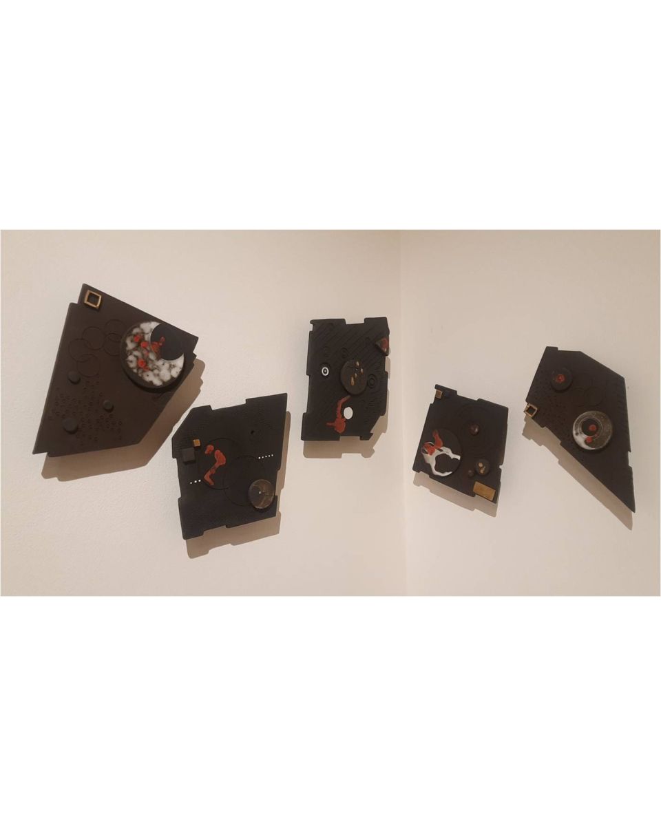 Circle with Many centers and no Circumference, Line of Abstract- set of 5