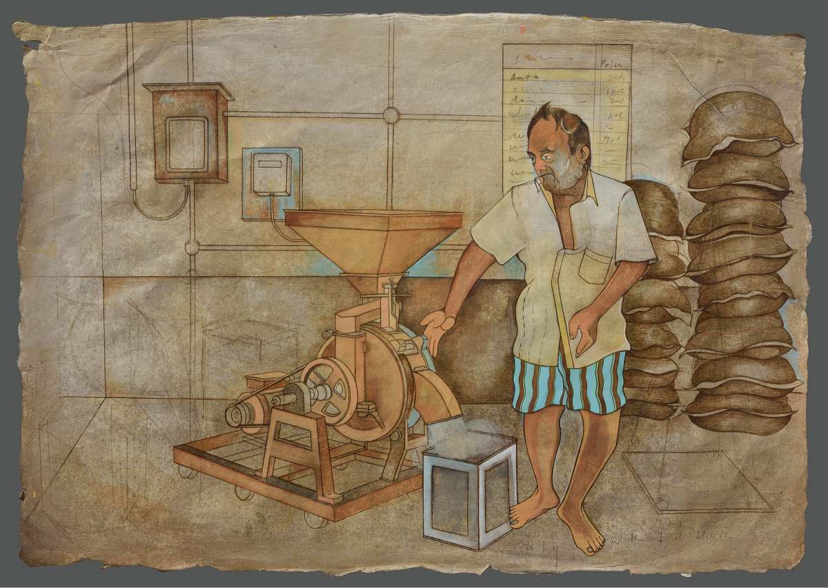 Man become white in a Flour Mill