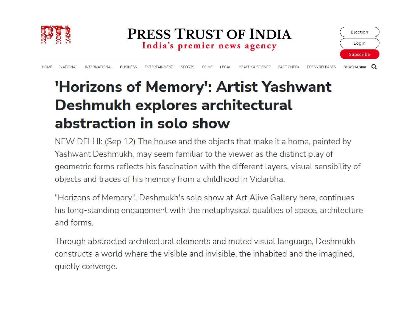 Press Trust Of India