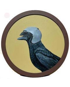 Crow with Helmet (Bird Series)